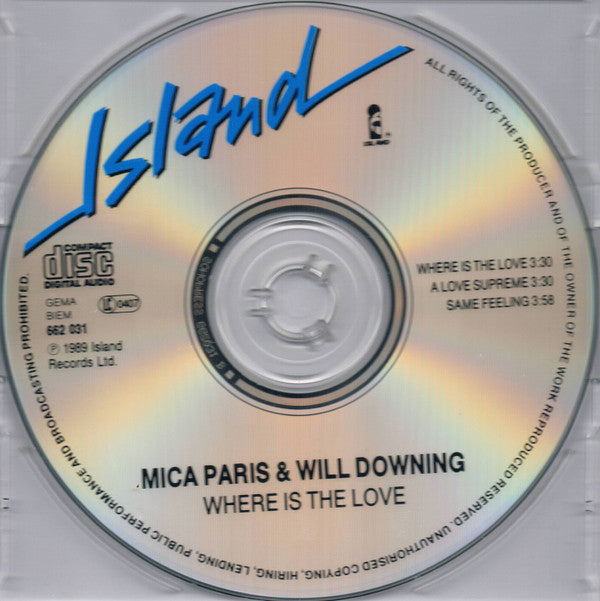 Mica Paris & Will Downing : Where Is The Love (CD, Maxi)