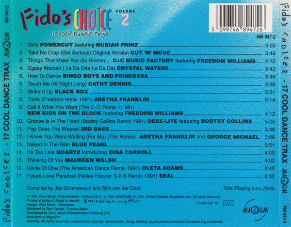 Various : Fido's Choice Volume 2 (17 Cool Dance Trax) (CD, Comp)