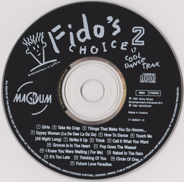 Various : Fido's Choice Volume 2 (17 Cool Dance Trax) (CD, Comp)