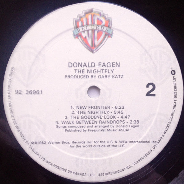 Donald Fagen : The Nightfly (LP, Album, RE, Cin)