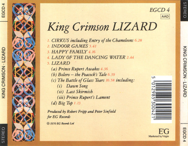 King Crimson : Lizard (CD, Album, RE)