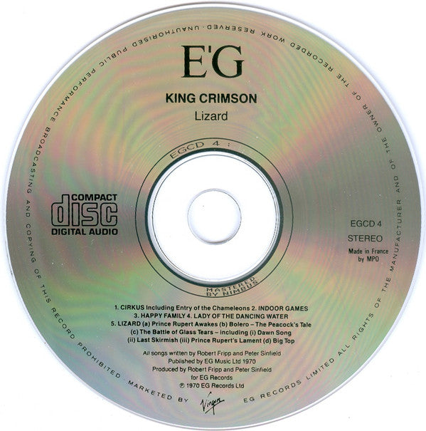 King Crimson : Lizard (CD, Album, RE)