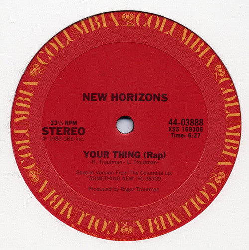 New Horizons (3) : Your Thing Is Your Thing (12")
