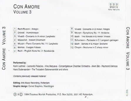 Various : Con Amore Volume 3 (CD, Comp)