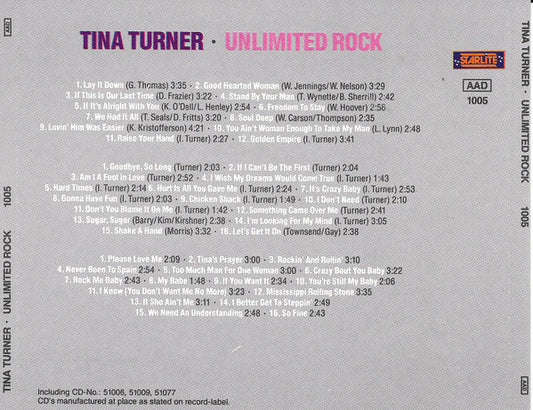 Tina Turner : Unlimited Rock (3xCD, Comp + Box)