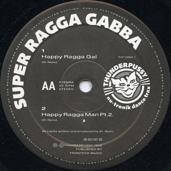 Super Ragga Gabba : Happy Ragga Man (12")