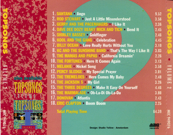 Various : Topsongs - Original Hits Of The Seventies Volume 2 (CD, Comp)