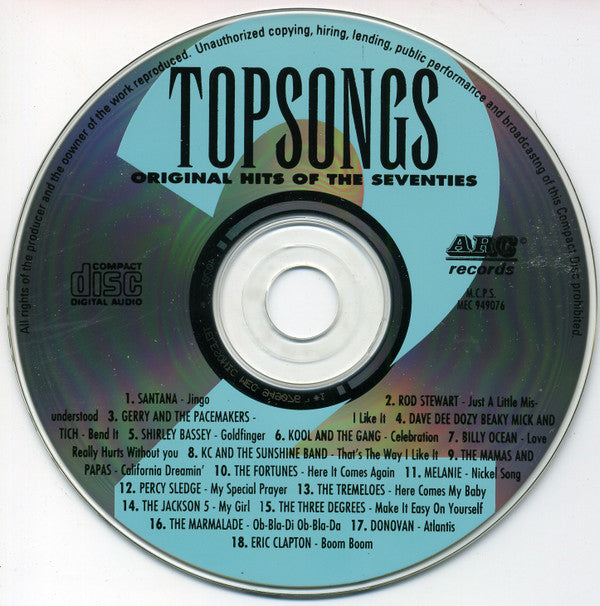 Various : Topsongs - Original Hits Of The Seventies Volume 2 (CD, Comp)