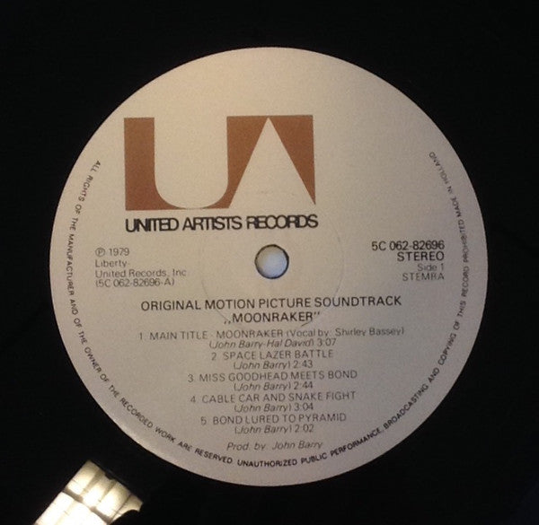 John Barry : Moonraker (Original Motion Picture Soundtrack) (LP, Album)