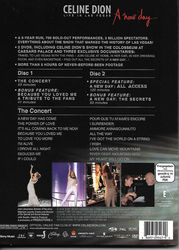 Céline Dion : A New Day... Live In Las Vegas (2xDVD-V, Album, PAL)