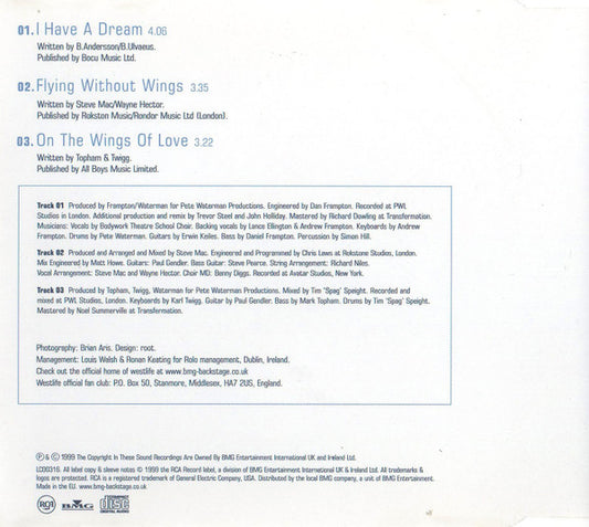 Westlife : I Have A Dream (CD, Maxi)