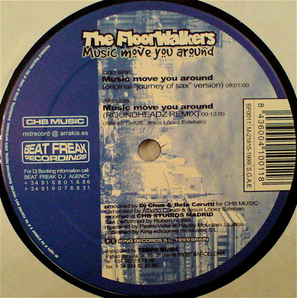 The Floorwalkers (3) : Music Move You Around (12")