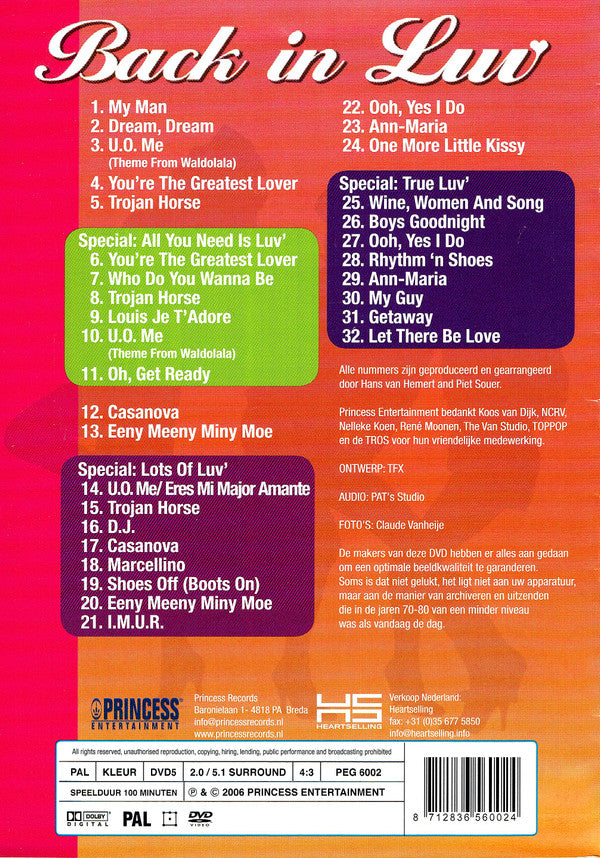 Luv' : Back In Luv (DVD-V, PAL)