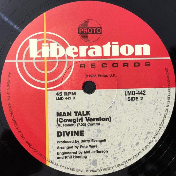 Divine : Walk Like A Man (12", Single)
