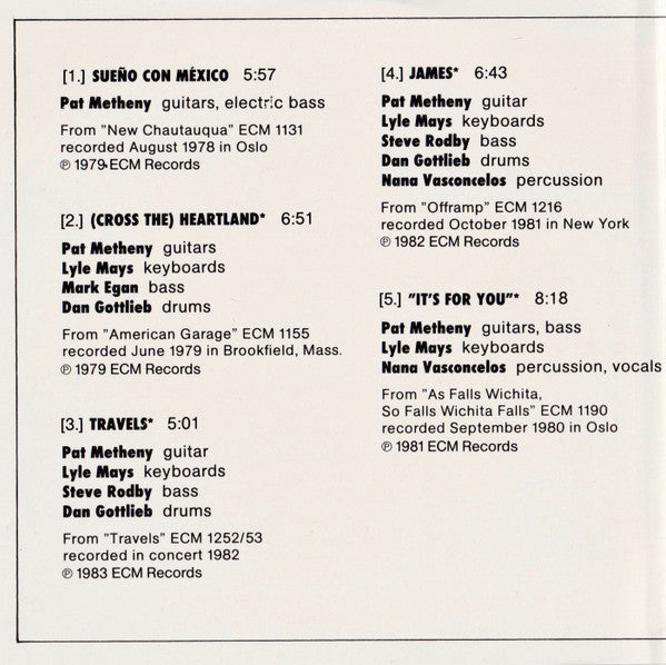 Pat Metheny : Works (CD, Comp)