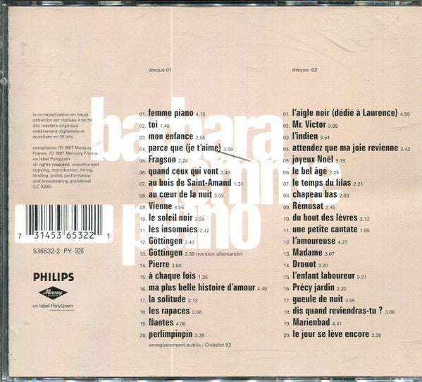 Barbara (5) : Femme Piano (2xCD, Comp, RM)