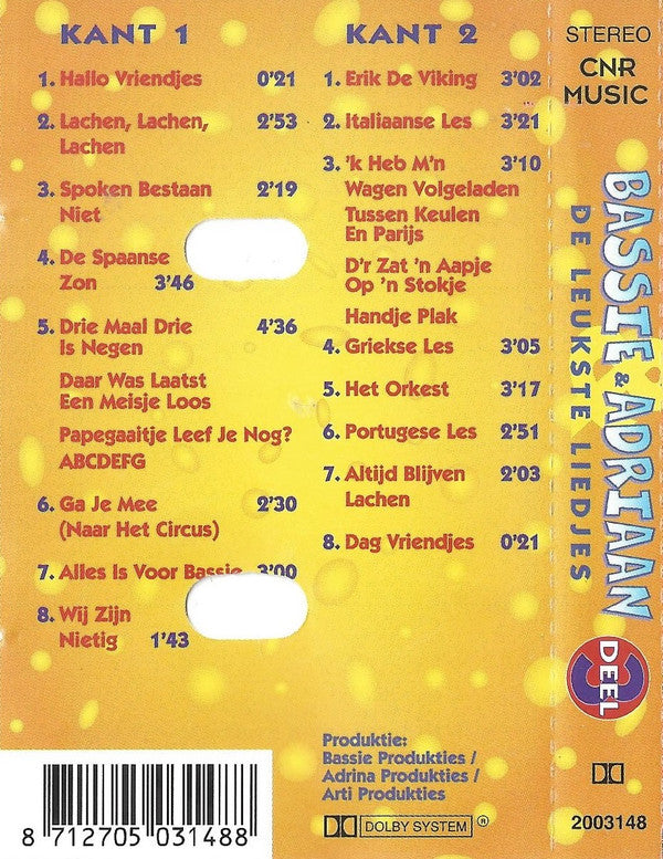 Bassie & Adriaan : De Leukste Liedjes Deel 3 (Cass, Comp)