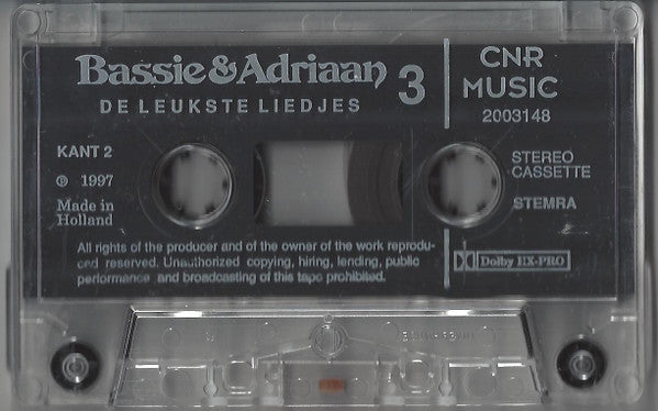 Bassie & Adriaan : De Leukste Liedjes Deel 3 (Cass, Comp)