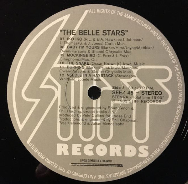 The Belle Stars : The Belle Stars (LP, Album)