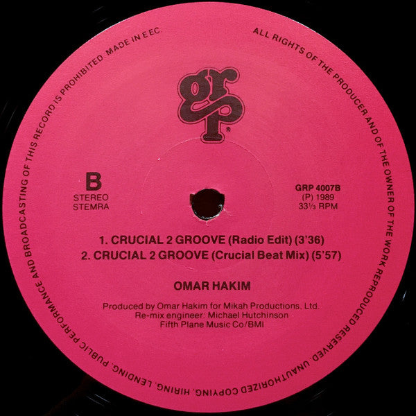 Omar Hakim : Crucial 2 Groove (12")