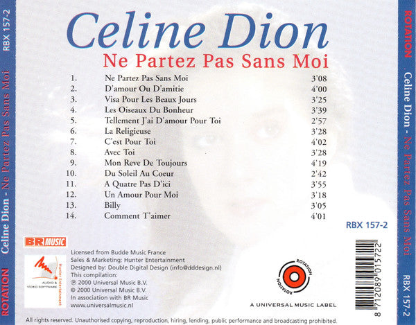 Céline Dion : Ne Partez Pas Sans Moi (CD, Comp)