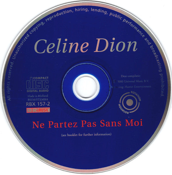 Céline Dion : Ne Partez Pas Sans Moi (CD, Comp)