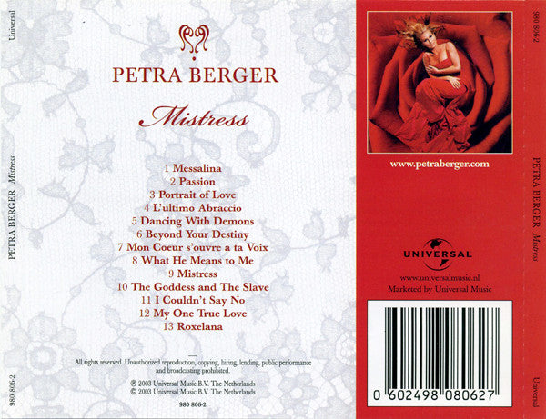 Petra Berger : Mistress (CD, Album, RE)