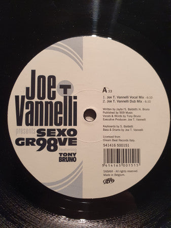 Joe T. Vannelli Featuring Tony Bruno : Sexogroove 98 (12")