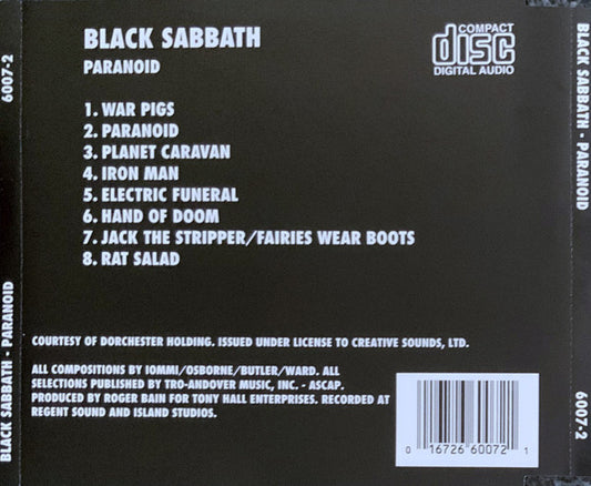 Black Sabbath : Paranoid (CD, Album, RE)