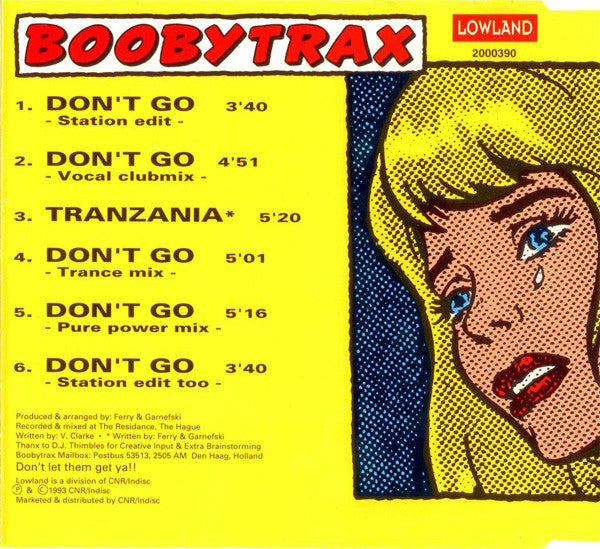 Boobytrax : Don't Go (CD, Maxi)