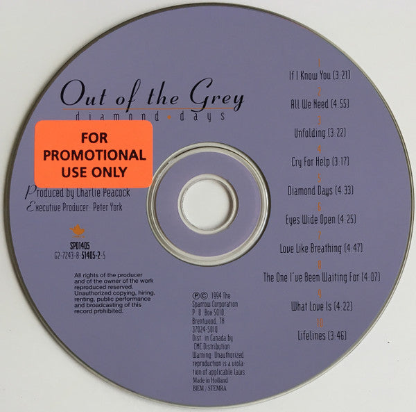 Out Of The Grey : Diamond Days (CD, Album)