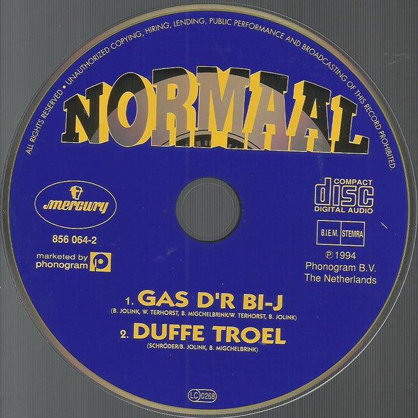 Normaal : Gas D'r Bi-J (CD, Single, Car)