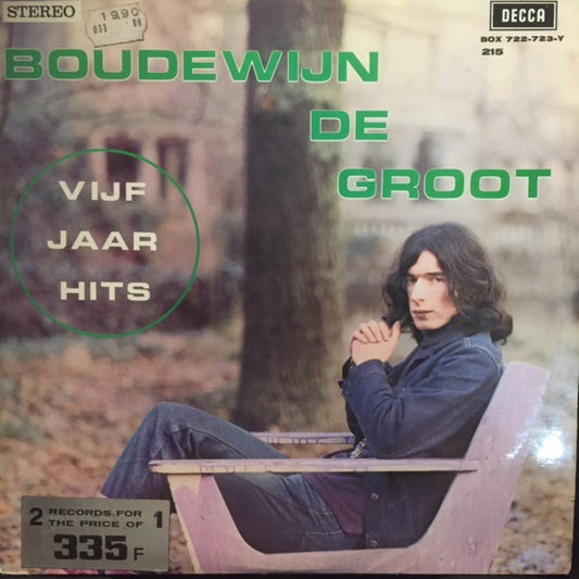Boudewijn De Groot : Vijf Jaar Hits (2xLP, Comp, Gat)