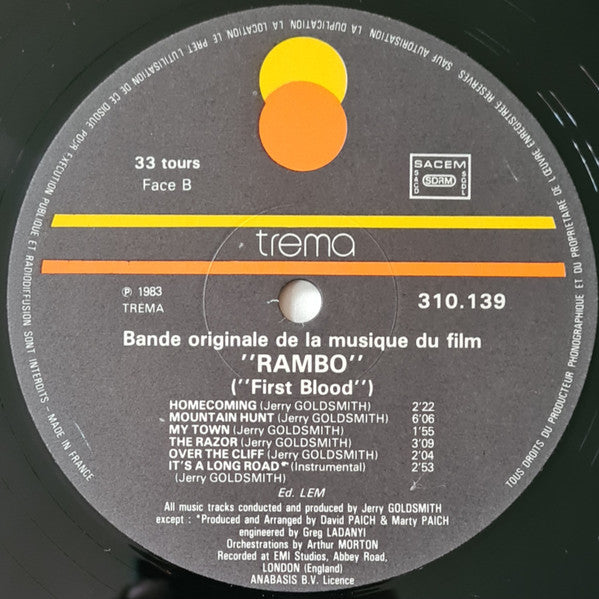 Jerry Goldsmith : Rambo "First Blood" (Bande Originale Du Film) (LP, Album)