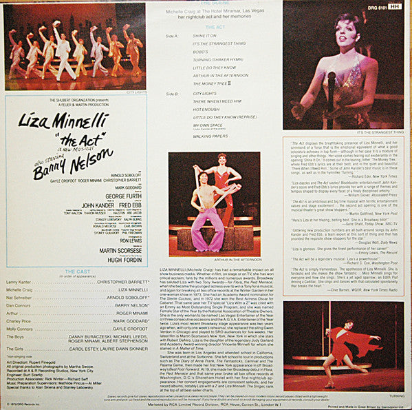 Liza Minnelli, "The Act" Original Broadway Cast : The Act (Original Broadway Cast) (LP)