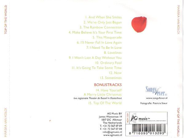 Mariska van Kolck : Top Of The World (CD, Album)