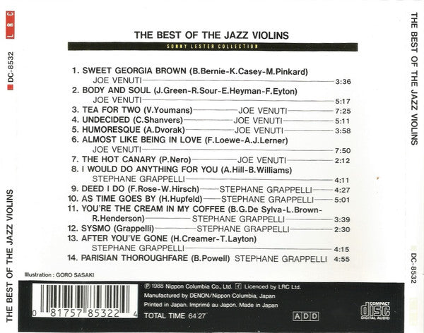 Various : The Best Of The Jazz Violins (CD, Comp)