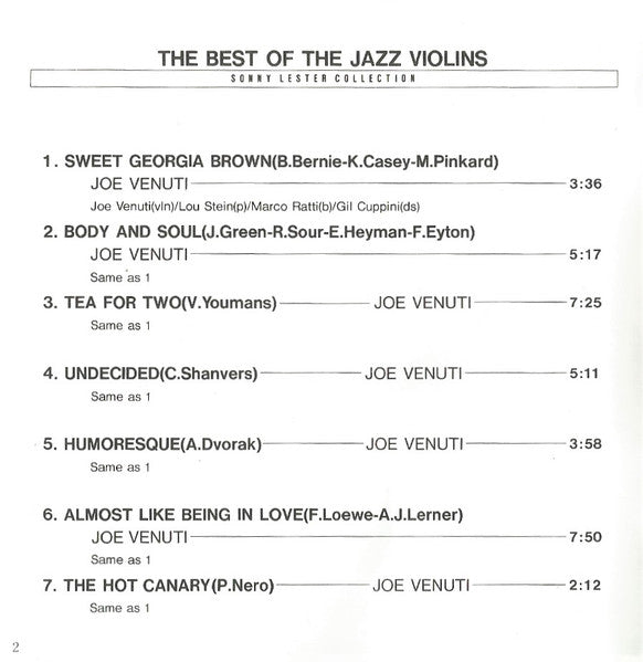 Various : The Best Of The Jazz Violins (CD, Comp)