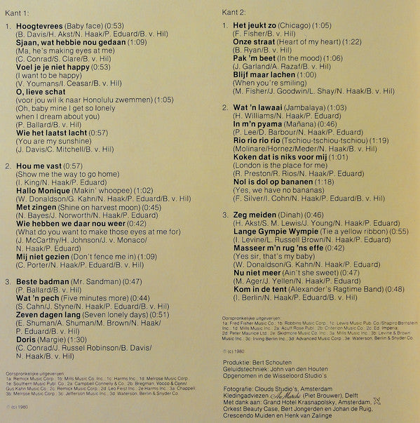 Nico Haak : "Quick Quick Haak" 28 Nederlands Gezongen Evergreens (LP, Album)