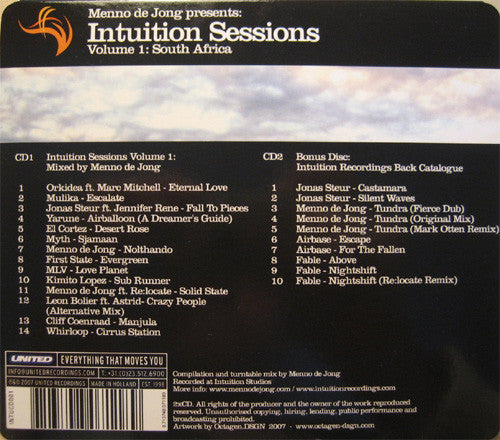 Menno de Jong : Presents: Intuition Sessions Volume 1: South Africa (CD, Mixed + CD)