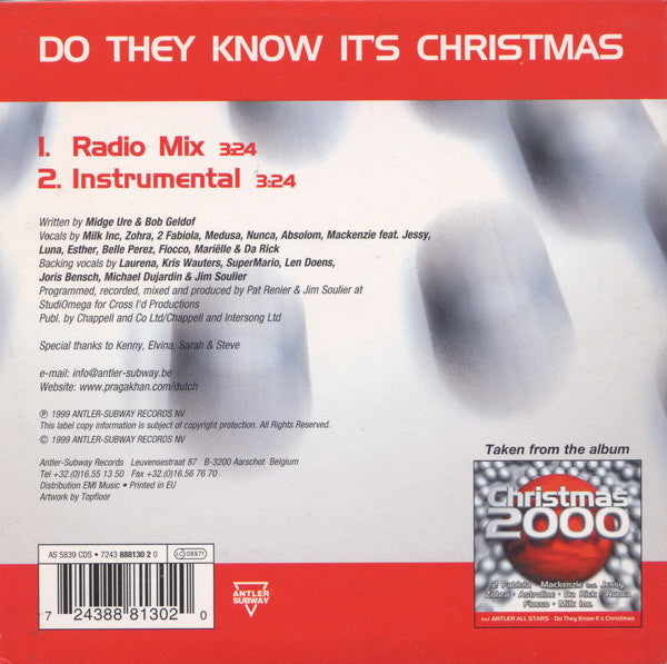 Antler All Stars : Do They Know It's Christmas (CD, Single)