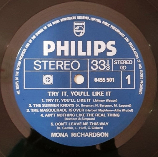 Mona Richardson : Try It, You'll Like It (LP, Album)