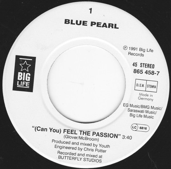 Blue Pearl : (Can You) Feel The Passion (7", Single)