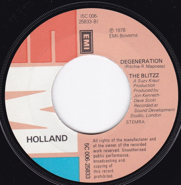 The Blitzz : So Free / Degeneration (7", Single)