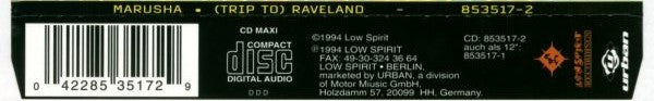 Marusha : Trip To Raveland (CD, Maxi)