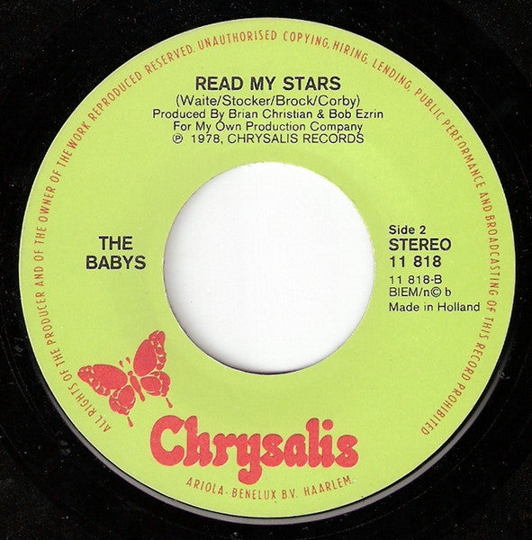 The Babys : A Piece Of The Action (7", Single)