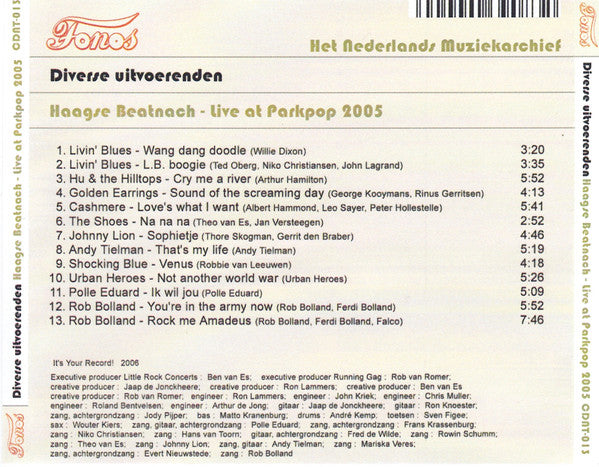 Various : Haagse Beatnach 19802005 (Live At Parkpop 2005) (CDr, Album, RE)