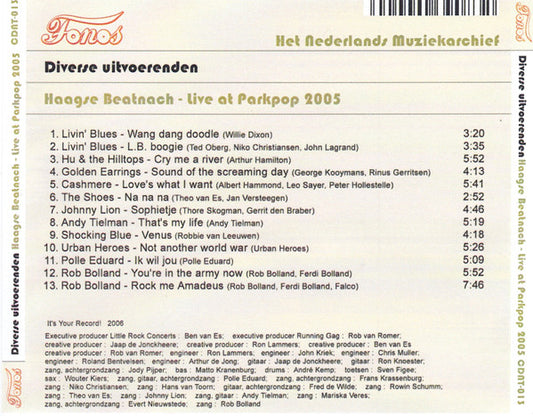 Various : Haagse Beatnach 19802005 (Live At Parkpop 2005) (CDr, Album, RE)