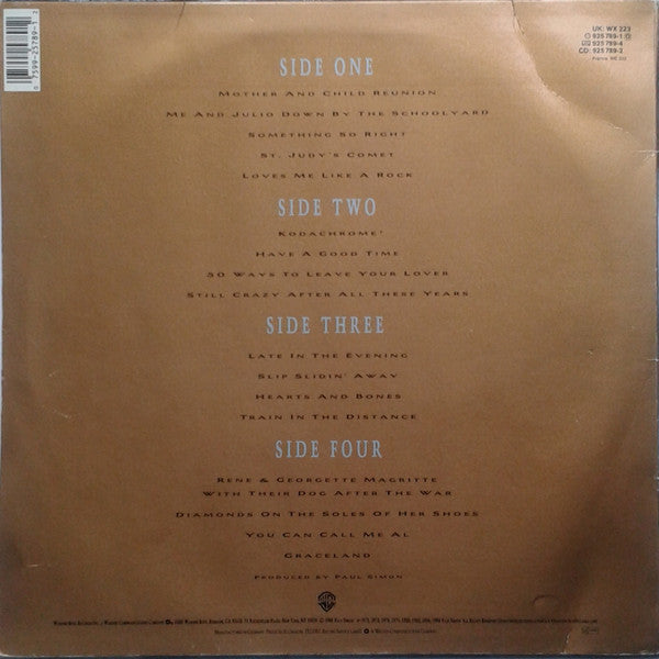 Paul Simon : Negotiations And Love Songs (1971-1986) (2xLP, Comp)