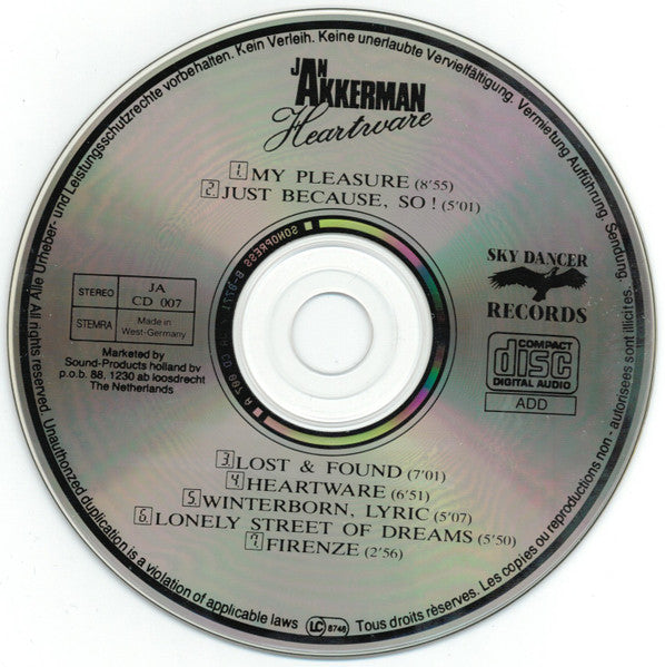 Jan Akkerman : Heartware (CD, Album)